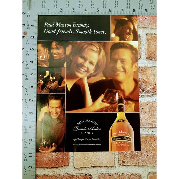 2001 Paul Masson Brandy Print Ad Smiling Friends Snifter Glasses Good Times - Picture 6 of 8